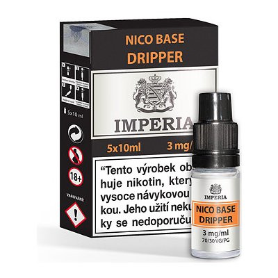 IMPERIA NICO BASE DRIPPER (30PG/70VG) 3mg/ml 5x10ml – Zboží Dáma