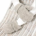 BabičkaOvečková Palčáky z ovčí vlny merino světle šedá – Zboží Mobilmania