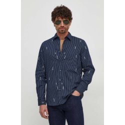 Boss bavlněná košile regular s klasickým límcem 50505523 námořnická modř