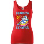 Dobrý Triko dámské tílko s potiskem Princess of dreams Červená – Zboží Dáma