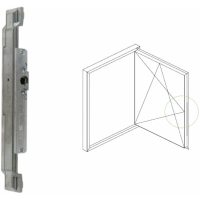 Schüco Převod AvanTec pro nástrčnou kliku Varianta pro: Pravé křídlo 243034 – Sleviste.cz