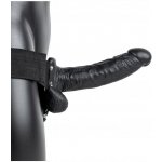 RealRock Hollow Strap on dutý připínací penis s varlaty černý 18 cm – Zboží Mobilmania