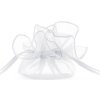 Svatební cukrovinka WRG6-008-10 Party Deco Dárkový sáček - Organza 25cm, 10ks Bílá