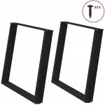 Omaxi 314604 Nohy k jídelnímu stolu ve tvaru U 2 ks černé 90 x 72-73 cm ocel – Sleviste.cz