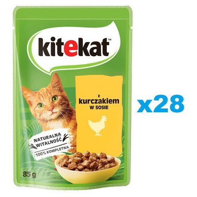 Kitekat Kuře v omáčce 28 x 85 g – Hledejceny.cz