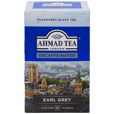 Ahmad Tea Earl Grey černý čaj bez kofeinu 20 x 2 g – Zboží Mobilmania