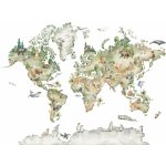 Postershop Fototapeta vliesová: Dětská tapeta zvířata světa rozměry 416x254 cm