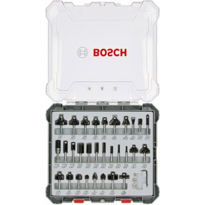 BOSCH Smíšená sada tvarových fréz s vřetenem 6 mm, 30 ks 2607017474 – Zboží Dáma