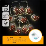 Aigostar LED Vánoční řetěz 20xLED/3xAA 3m teplá bílá punčochy B10303Q6X – Hledejceny.cz