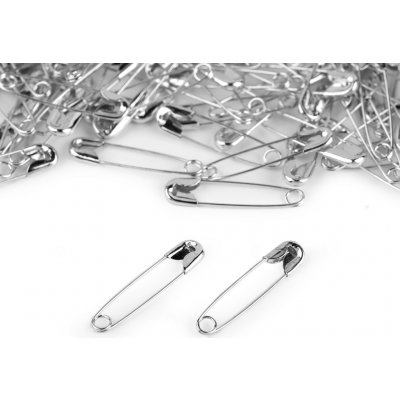 Spínací špendlíky délka 22 mm sypané Varianta: 1 stříbrná, Balení: 100 ks – Zbozi.Blesk.cz