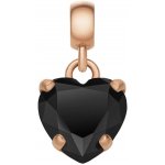 Daniel Wellington Pozlacený přívěsek s černým srdíčkem Charms DW00400426 – Zboží Mobilmania