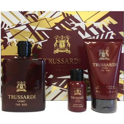 Trussardi Uomo The Red EDT 100 ml + sprchový gel 100 ml + mýdlo na vousy 50 ml dárková sada