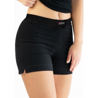 Gina dámské šortky krátké šité klasické jednobarevné 93020P černá – Zboží Dáma