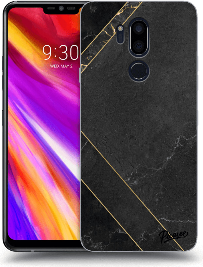 Pouzdro Picasee silikonové LG G7 ThinQ - Black tile čiré