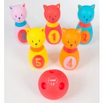 LUDI baby bowling kočičky set 5 soft kuželek s koulí – Zbozi.Blesk.cz