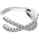 Franco Bene Ear cuff náušnice s drobnými zirkony stříbrná 576 – Hledejceny.cz