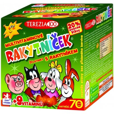 Terezia company Rakytníček Multivitaminové želatinky s rakytníkem 70 ks – Zboží Dáma