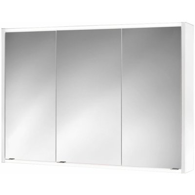 JOKEY BATU 100 Zrcadlová skříńka - bílá/hliníková barva š. 100 cm, v. 71 cm, hl. 16 cm, 114113020