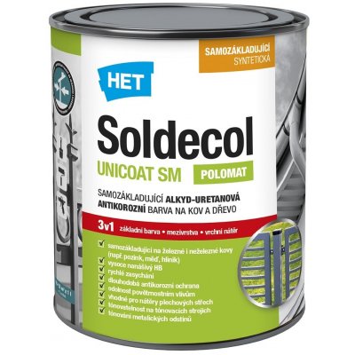 Het Soldecol unicoat SM 3v1 rychleschnoucí antikorozní barva na kov a dřevo 0,6 l slonová kost – Sleviste.cz