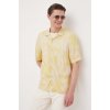 Pánská Košile Calvin Klein pánská košile regular žlutá