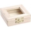 Dárková krabička KNORR prandell Malá dřevěná krabička s proskleným víčkem KRD39