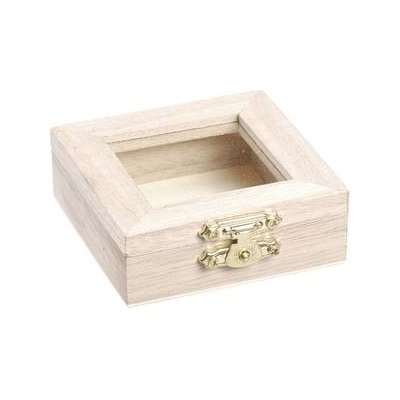 KNORR prandell Malá dřevěná krabička s proskleným víčkem KRD39