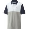 Dětské tričko Puma dětské golfové triko Cloudspun Colourblock navy šedá
