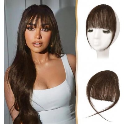 Sofiyan clip in ofina 100% příčesek z pravých vlasů clip in ofina s spánky, ofina z lidských vlasů, – Hledejceny.cz