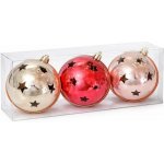 DECOLED Sada vánočních ozdob rolničky 8 cm, plastové, nezvonící, lesk, balení 3 ks – Sleviste.cz