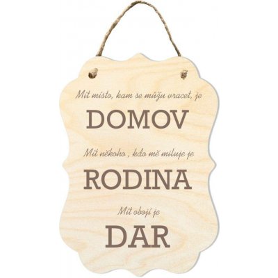 Woody Crafts Cedulka - Rodina – Hledejceny.cz