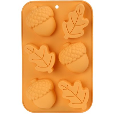 TORO Silikonová forma na muffiny 6ks 27x17cm žaludy a listy – Zboží Mobilmania