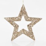 Eurolamp hvězda zlatá s glitry 45 cm – Hledejceny.cz