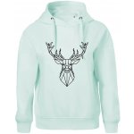 Geometrie Jelen velký Oversized mikina dámská Moon kratší + širší Frost – Hledejceny.cz