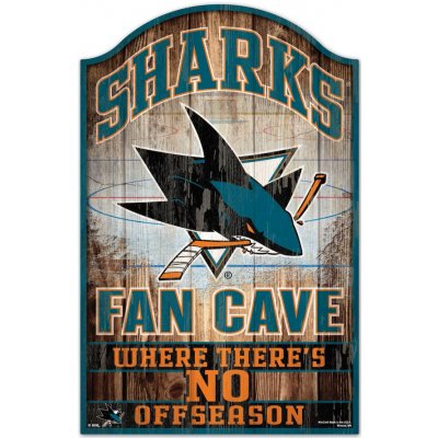 Wincraft Dřevěná Cedule San Jose Sharks Fan Cave Wood Sign – Zboží Mobilmania