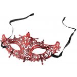 Karnevalová maska krajková VII. červená – Zboží Dáma