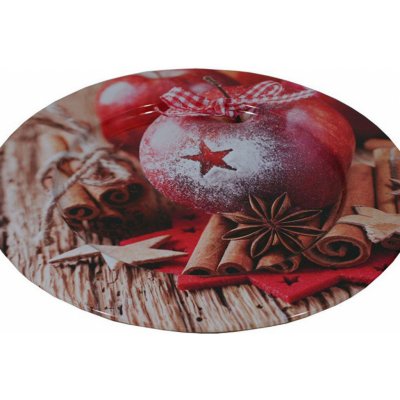 Goba Talíř plechový dekorační jablko+skořice 33cm – Zboží Dáma