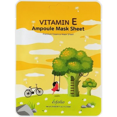 Esfolio Vitamin E Ampoule Mask Sheet Vyživující plátýnková maska s extraktem z brokolice 25 ml – Hledejceny.cz