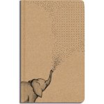 Baloušek Notes tečkovaný A5 kraft Slon – Zboží Živě