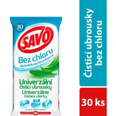 Savo Bez Chloru Univerzální čistící ubrousky Eukalyptus 30 ks – Zbozi.Blesk.cz