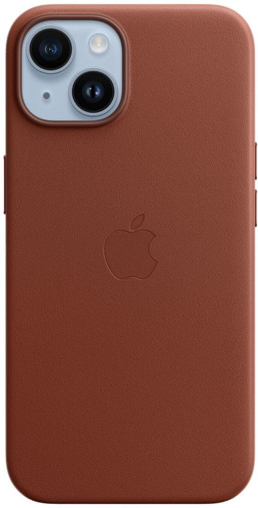 Apple Leather Case s MagSafe pro iPhone 14 - cihlově hnědý MPP73ZM/A