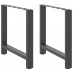 Omaxi 312532 Nohy k jídelnímu stolu antracitové 2 ks 80 x 72-73 cm ocelové – Zboží Dáma