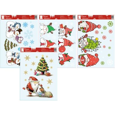 Impap Dekorace okenní 29x41cm vánoční - 12ks 54051 – Hledejceny.cz