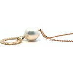 Lenka Výmolová perla na řetízku z růžového zlato – Zboží Dáma