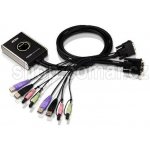 Aten CS-682 DataSwitch elektronický 2:1 (kláv.,DVI,myš,audio) USB, 1,2m kabely – Zboží Mobilmania