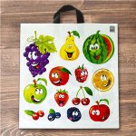 ECOFOL Igelitová taška 43x47 cm Veselé ovoce 35 mic bal/25 ks – Zboží Mobilmania