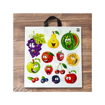 ECOFOL Igelitová taška 43x47 cm Veselé ovoce 35 mic bal/25 ks – Zboží Mobilmania