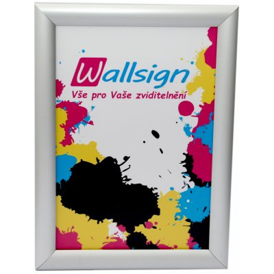 Wallsign.cz Klaprám A4, stříbrný matný, ostré rohy