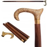 Madrid Magnificence Skládací dřevěná vycházková hůl se zlatou rukojetí DNU-012A – Hledejceny.cz