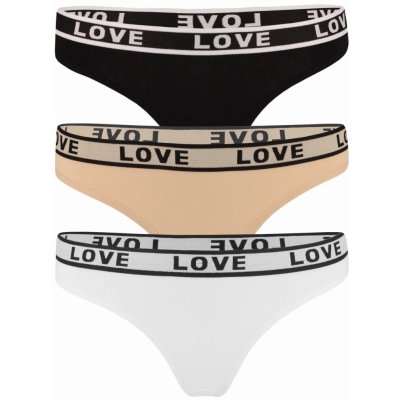 Love Chic bavlněná tanga F6851 3bal vícebarevná