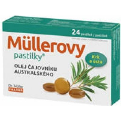 Muller Pharma Müllerovy pastilky s olejem čajovníku australského 24 ks – Hledejceny.cz